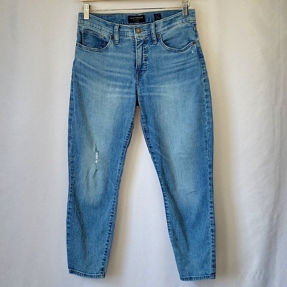 Lucky Brand Mid Rise Ava Crop Light Wash Size 6/28